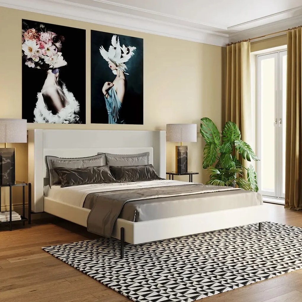 Kare Design Tivoli Gestoffeerd Bed Beige 180 Cm