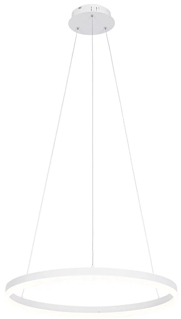 Design hanglamp wit 60 cm incl. LED 3-staps dimbaar - Anello Modern rond Binnenverlichting Lamp