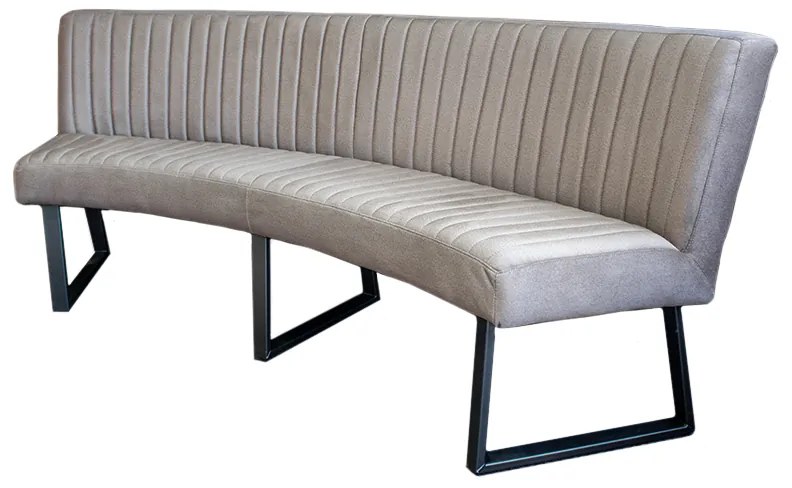 Eetkamerbank - Hengelo - stof Element lichtgrijs 04 - geschikt voor ovale tafel 240 cm