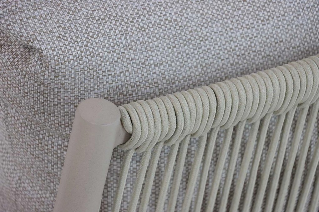 Stoel en Bank Loungeset 5 personen Aluminium/Rope Taupe Coco Sevilla