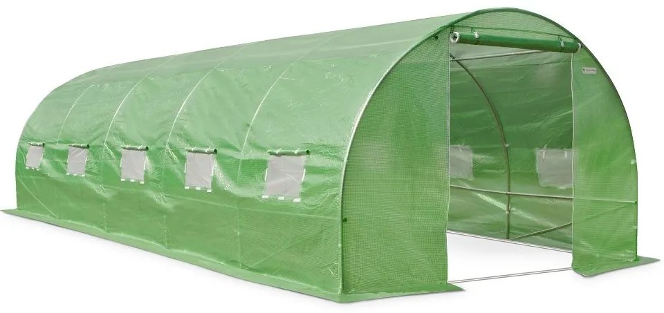 Groene folietunnel met metalen frame 3x8m Tuinpunt