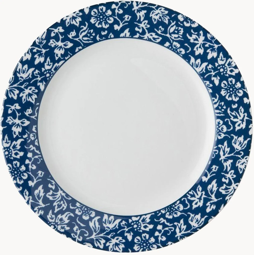 Dessertbordjes Sweet Alyssum van porselein, 4-delig