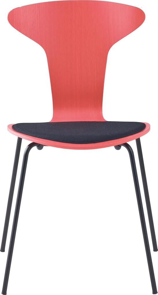 Howe Munkegaard Black stoel met zitkussen rood