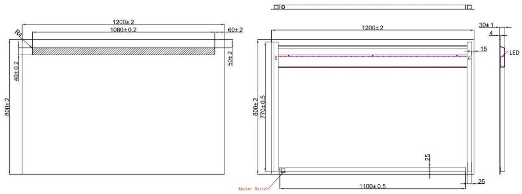 Mueller Shine LED spiegel 120x80cm