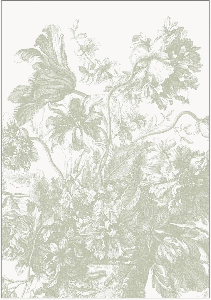 Behang Engraved Flowes