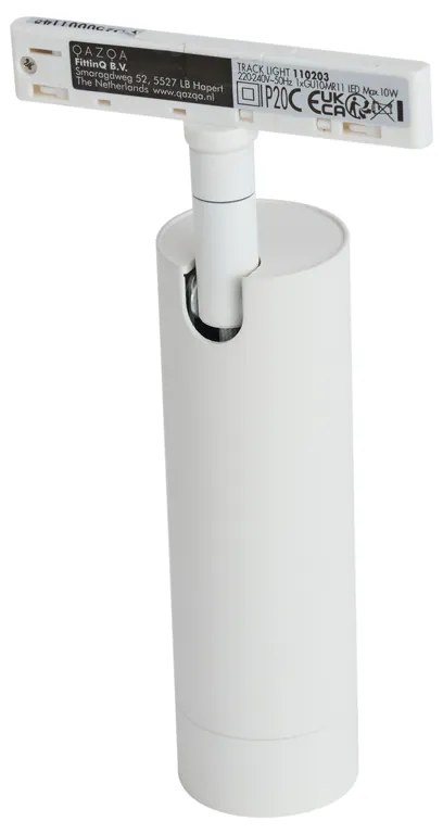 Moderne spot wit voor railsysteem 1-fase GU10 35mm - Slimline Uzzy