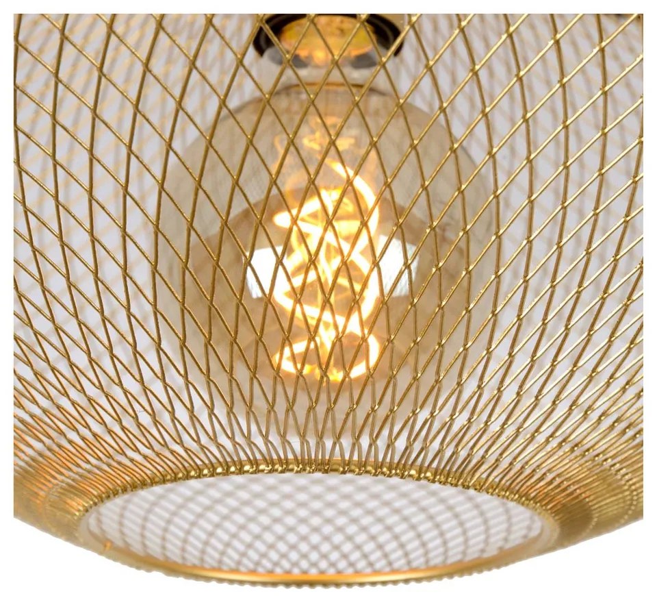 Lucide Mesh plafondlamp 45cm 1x E27 goud mat