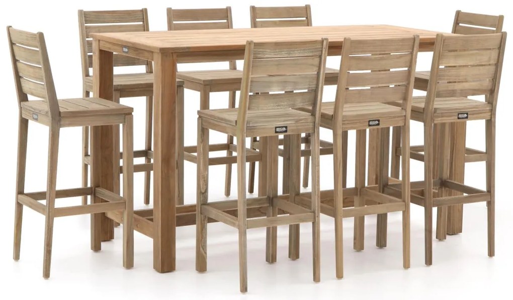 Barset ROUGH  | 8 personen | Tuinset teakhout | 9-delig | Kees Smit Tuinmeubelen