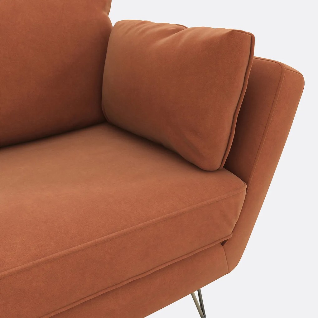 Fauteuil XL in fluweel Topim