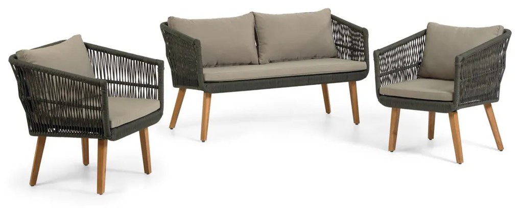 Kave Home Inti Tuinset Bank Met 2 Stoelen