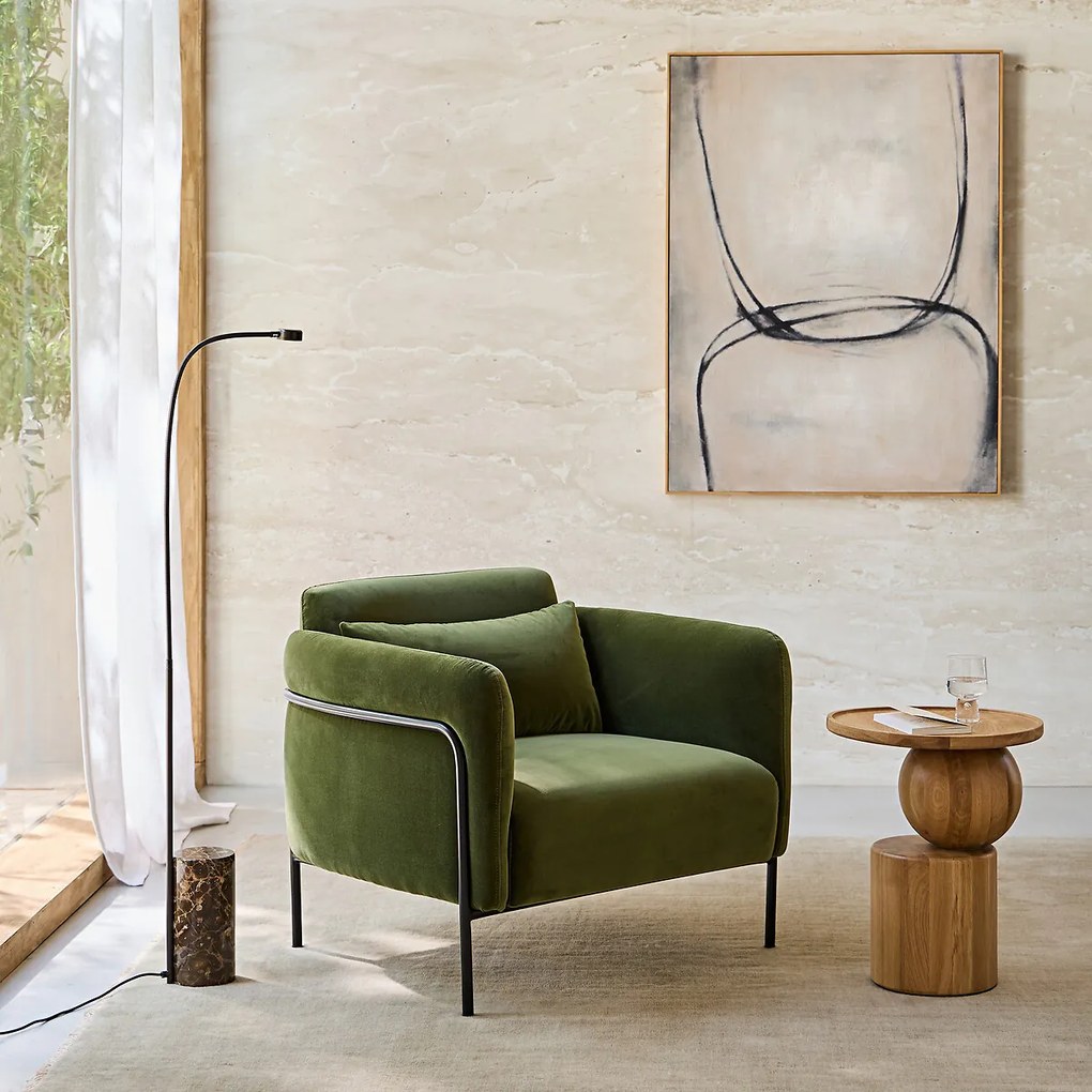 Fauteuil in fluweel, Alistair