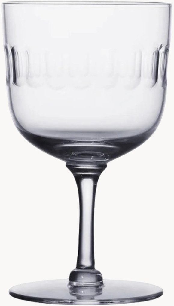 Mondgeblazen kristallen wijnglazen Lens, 4-delig