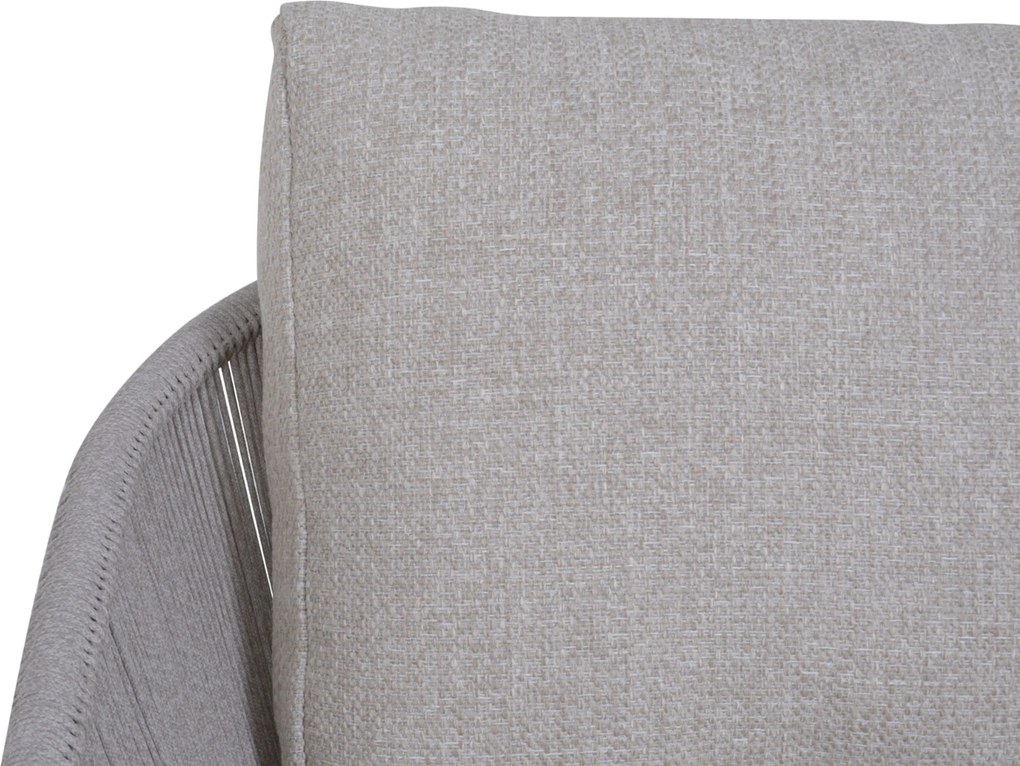 Stoel en Bank Loungeset 5 personen Rope Grijs  4 Seasons Outdoor Florence