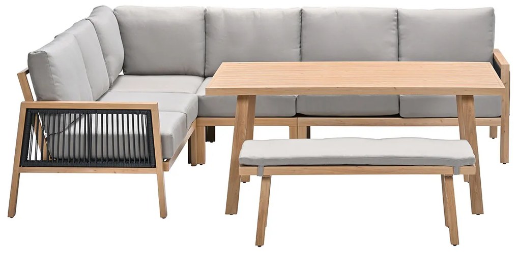 Garden Impressions San Capri lounge dining set 6-delig - light teak aluminium