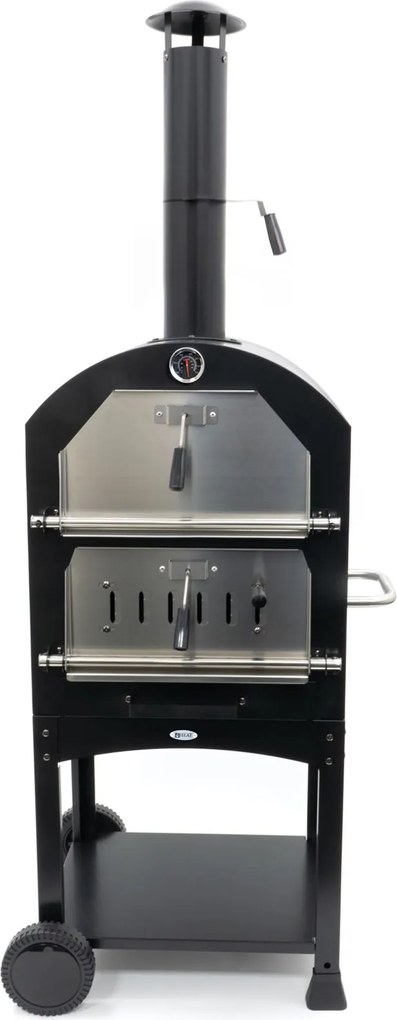 HEAT Pizzaoven Ovnhus - Houtgestookt met Barbecue Grill - 161 cm