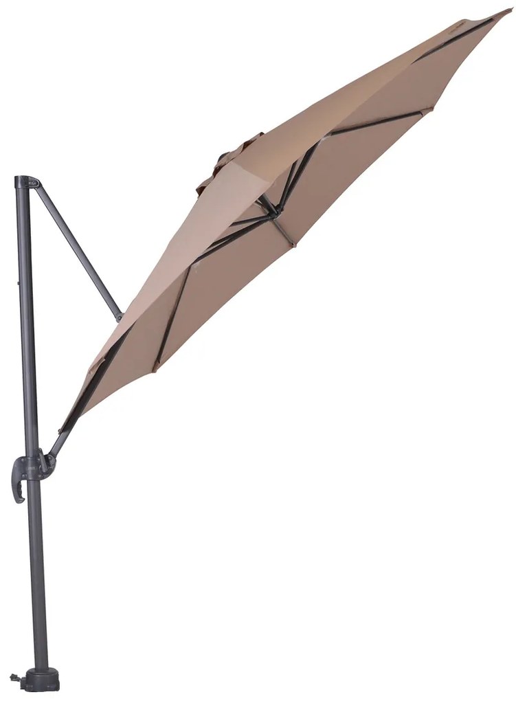 Garden Impressions Hawaii zweefparasol S Ø300 - donker grijs - taupe
