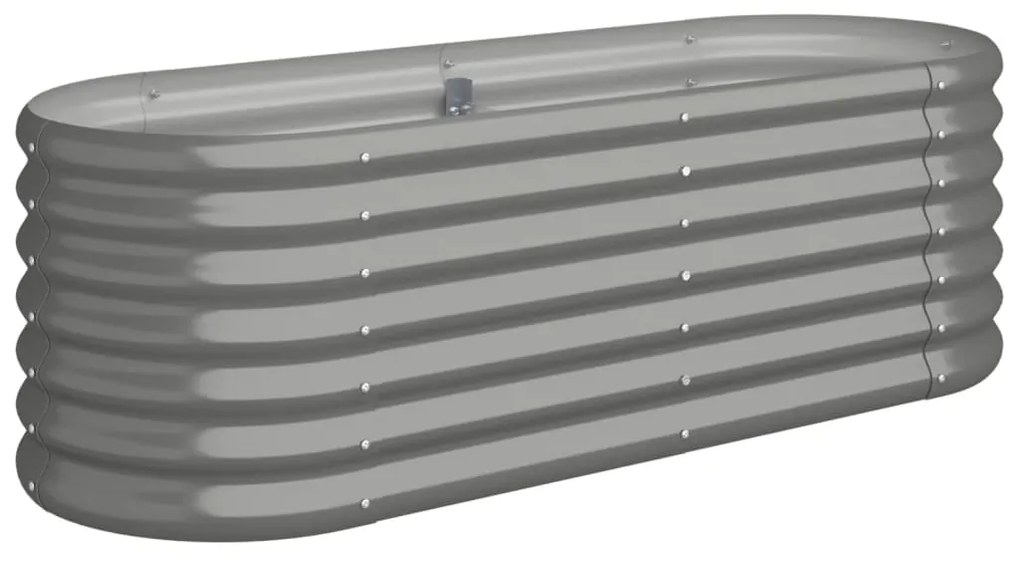 vidaXL Plantenbak 114x40x36 cm gepoedercoat staal grijs