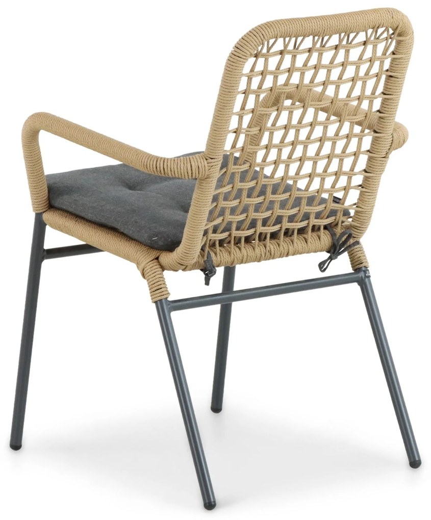 Tuinset 4 personen 90 cm Aluminium/Rope Taupe De Laan Projects
