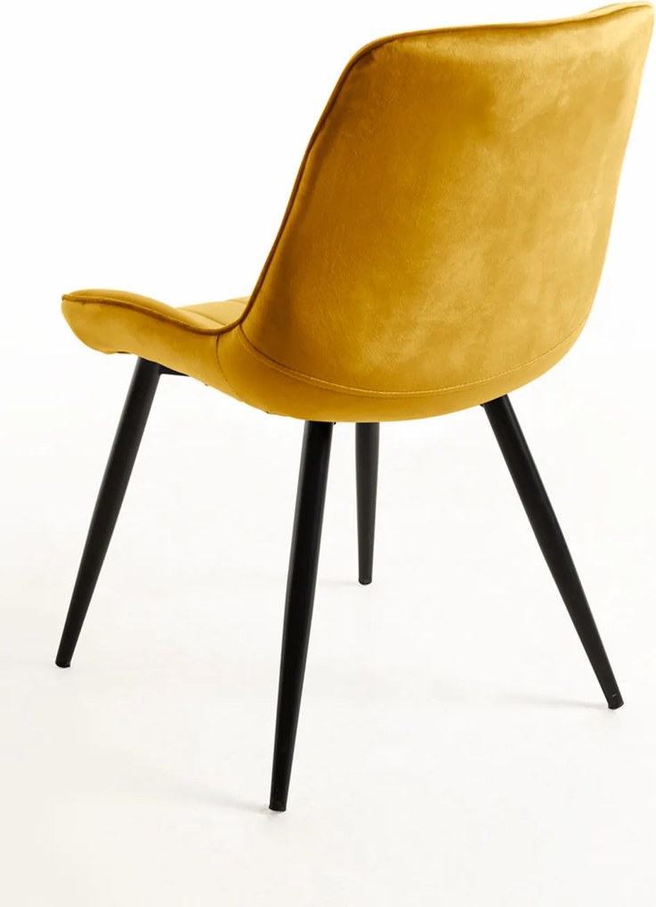 Set 6 Lene Fluwelen Stoelen