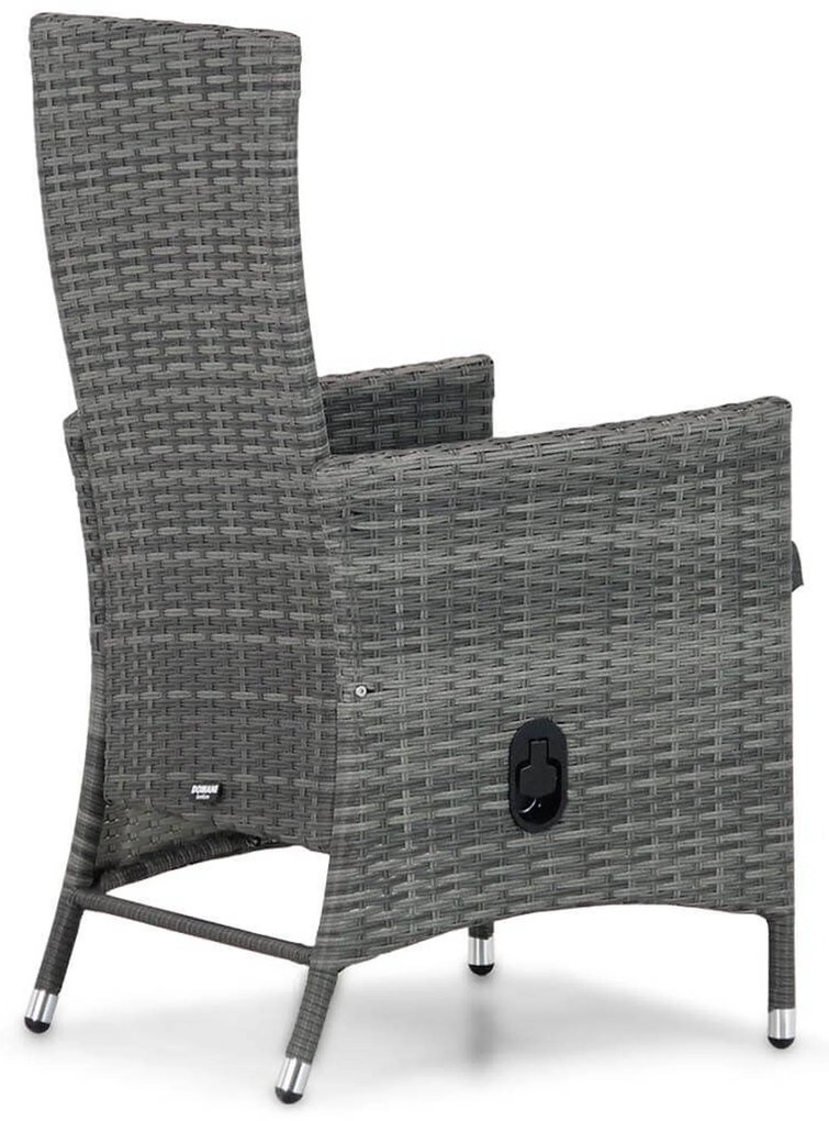 Verstelbare Tuinstoel Wicker Grijs-antraciet Domani Furniture Beluga