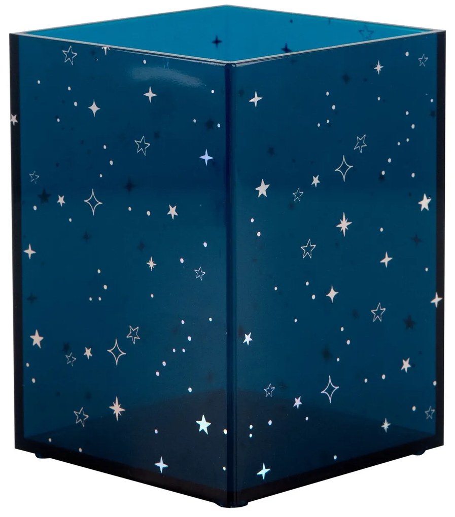 HEMA Pennenbakje Blauw Met Sterren 10x7x7