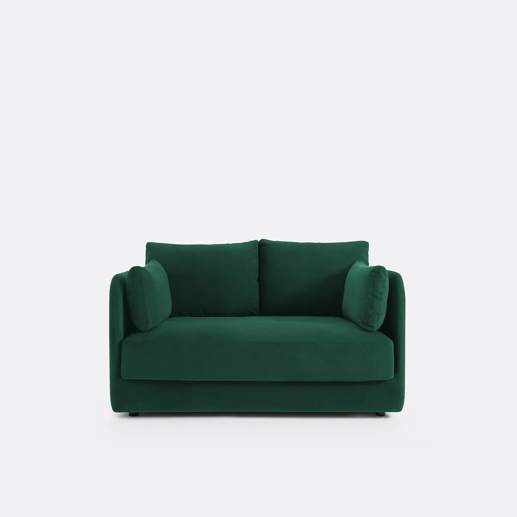 Sofa, compacte 2-zit, fluweel, Carmel