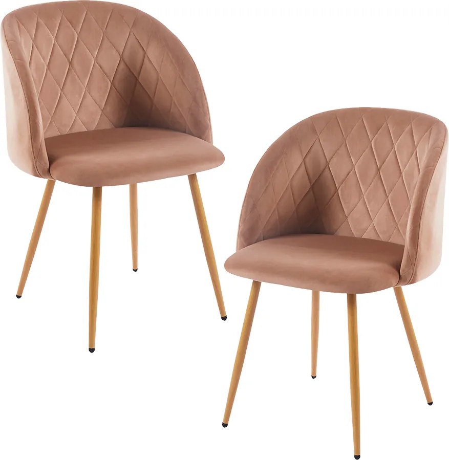 Set 2 Velt Fluwelen Stoelen