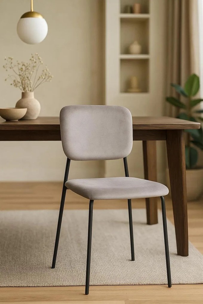 Selin Stoel Zwart Fluweel