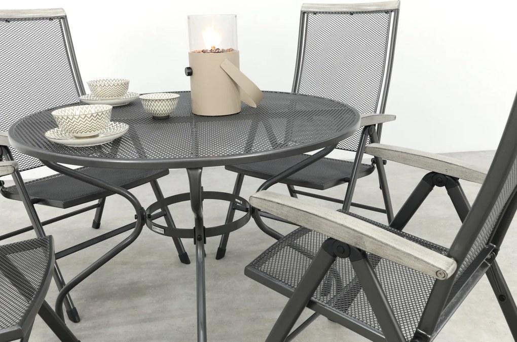 Royal Garden Balero ronde verstelbare tuinset strekmetaal Ø105 cm.