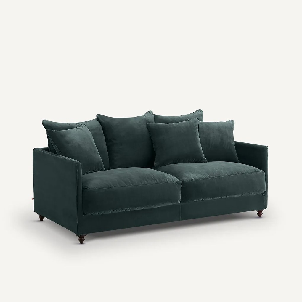 Omvormbare compacte bank. stonewashed fluweel, Lazare