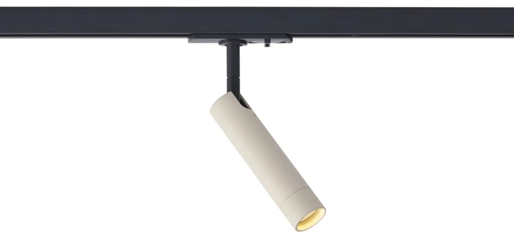 Moderne spot beige met zwart voor railsysteem 1-fase - Iconic Ivy