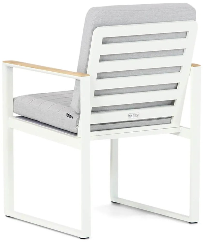 Tuinset 4 personen 180 cm Aluminium/Textileen /Aluminium/textileen Wit Santika Furniture Soray