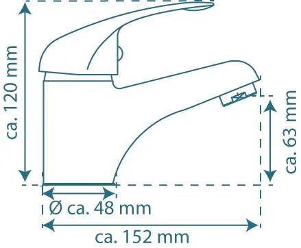 Schutte MAGNA ééngreepsmengkraan wastafel, chroom