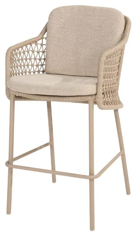 4 Seasons Outdoor Tramonti bar stoel latte SALE Tuinstoel beige weerbestendig