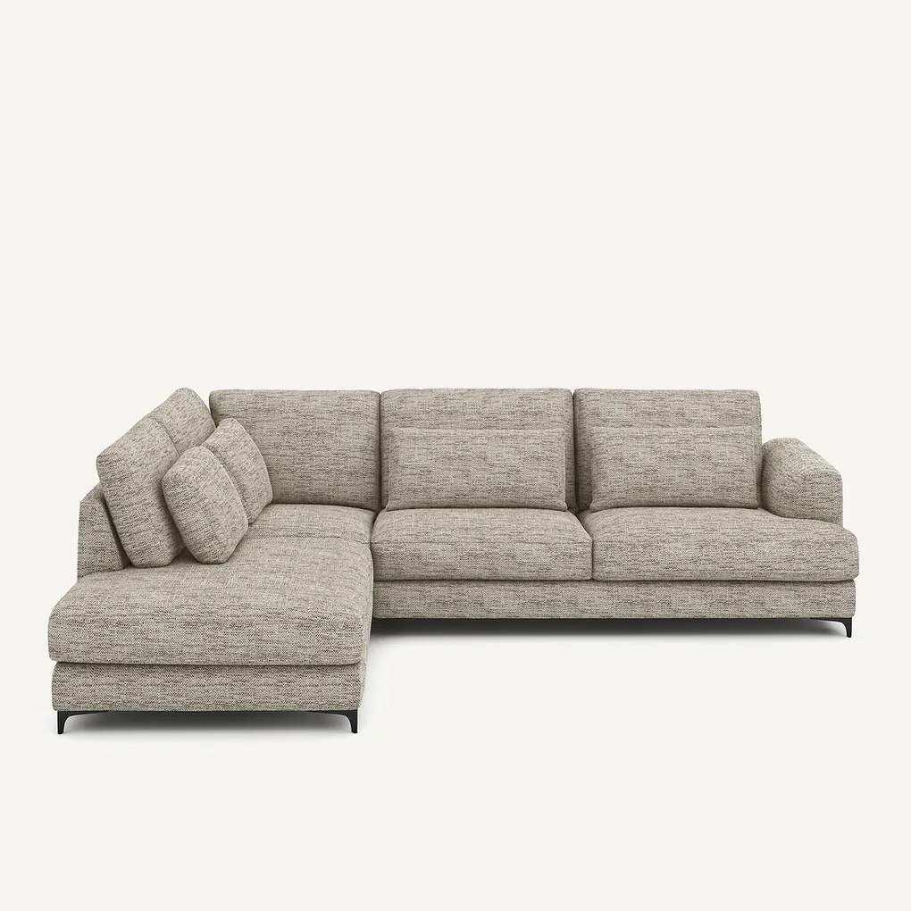 Hoekslaapbank links gespikkeld visgraatmotief, Marsile