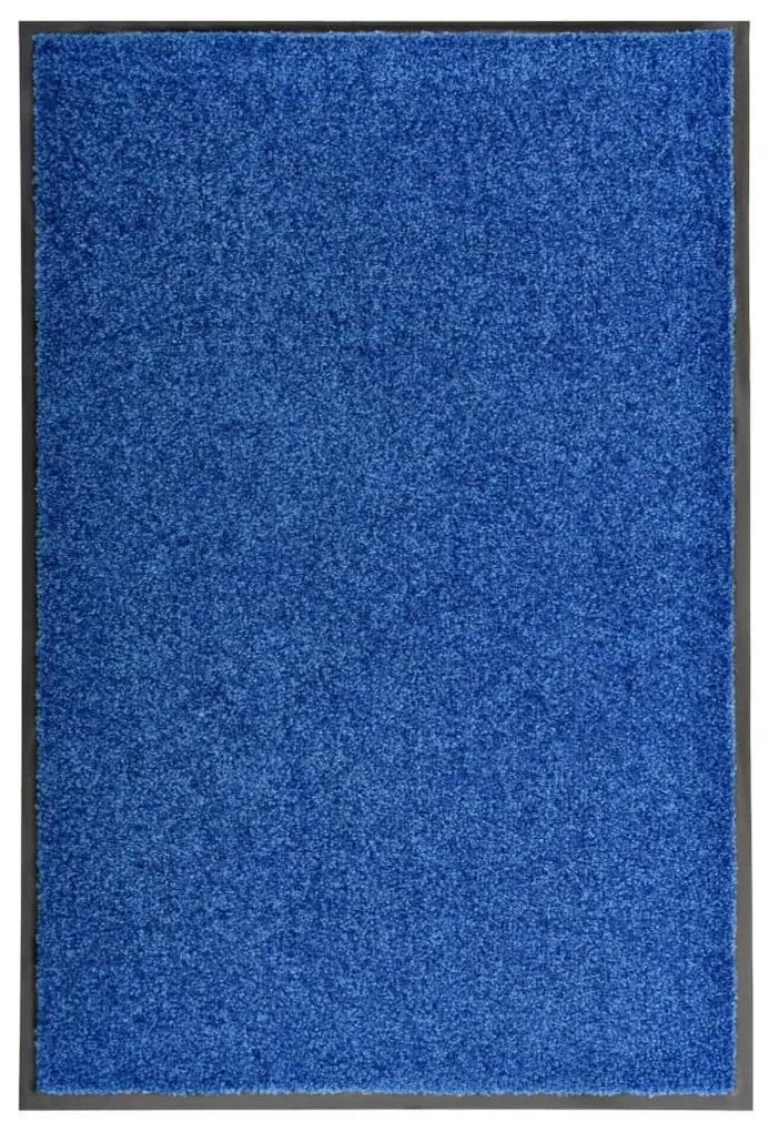 vidaXL Deurmat wasbaar 60x90 cm blauw