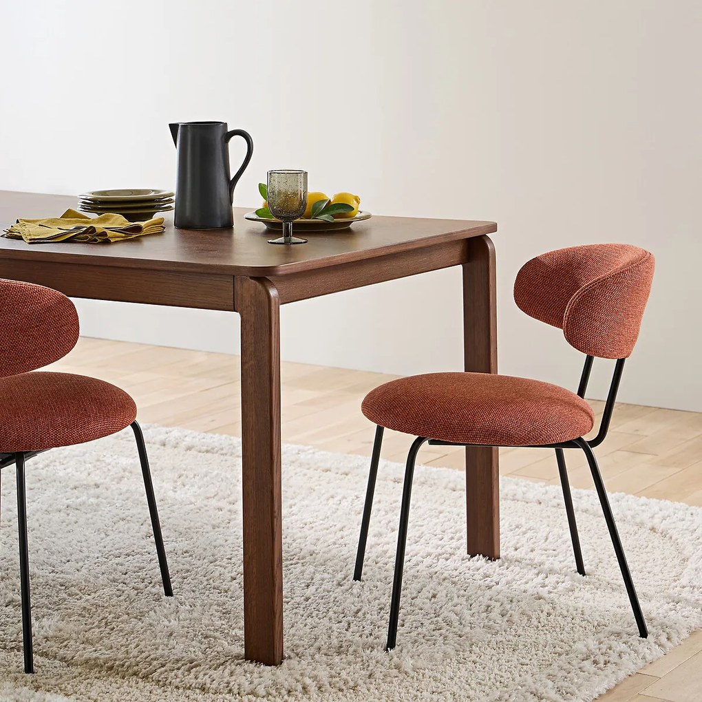 Set van 2 stoffen stoelen, Clarvia