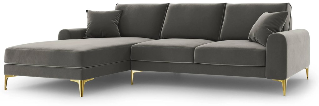 4.5-zitshoekbank Madara links velvet | Mazzini Sofas