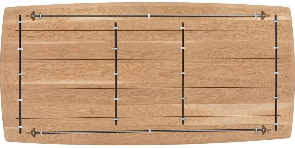 Goossens Excellent Eettafel Floyd, Semi rechthoekig 200 x 100 cm