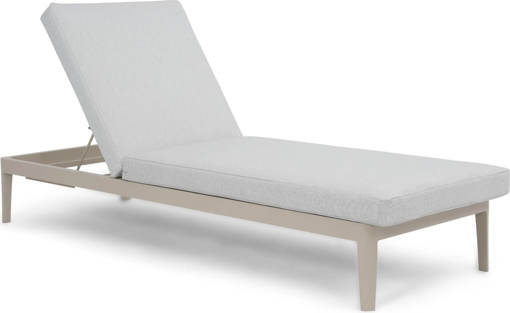 Lifestyle Garden Furniture Mateo Ligbed Met Kussen Loft/soft Grey Aluminium Taupe