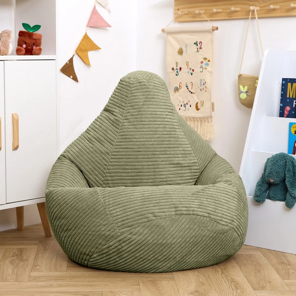 Chillz Kinder Zitzak Corduroy - Olijfgroen