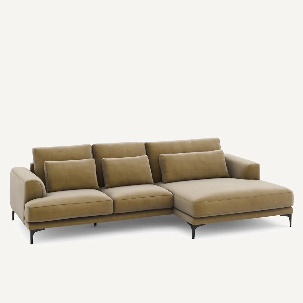 XL hoekbank rechts in fluweel, MARSILE