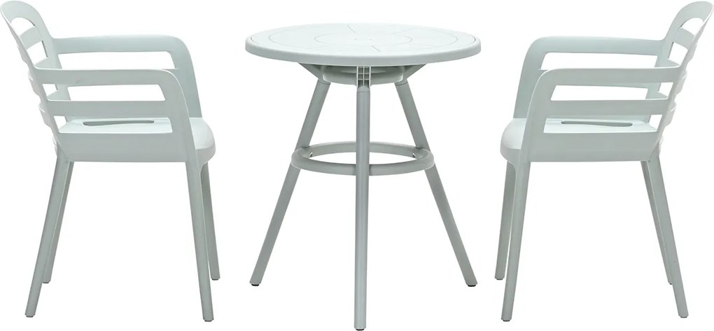 Garden Impressions Mira balkonset 3-delig - Faria tuintafel Ø60 cm - olijf