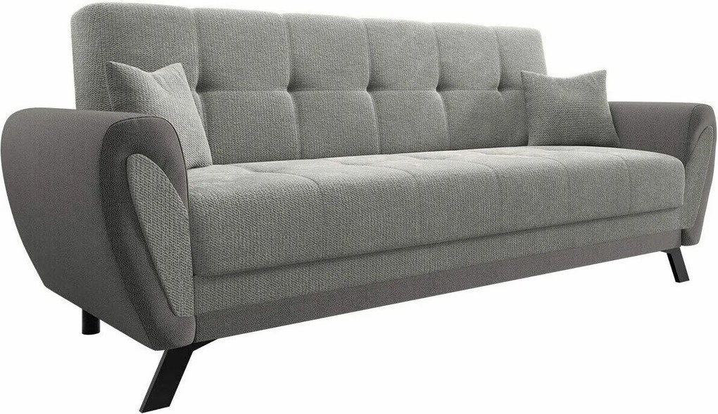 Slaapbank Columbus 156, Aantal zitplaatsen: 3, Aanwezig, 93x228x90cm, 63 kg, Poten: Metaal, Hout: Grenen
