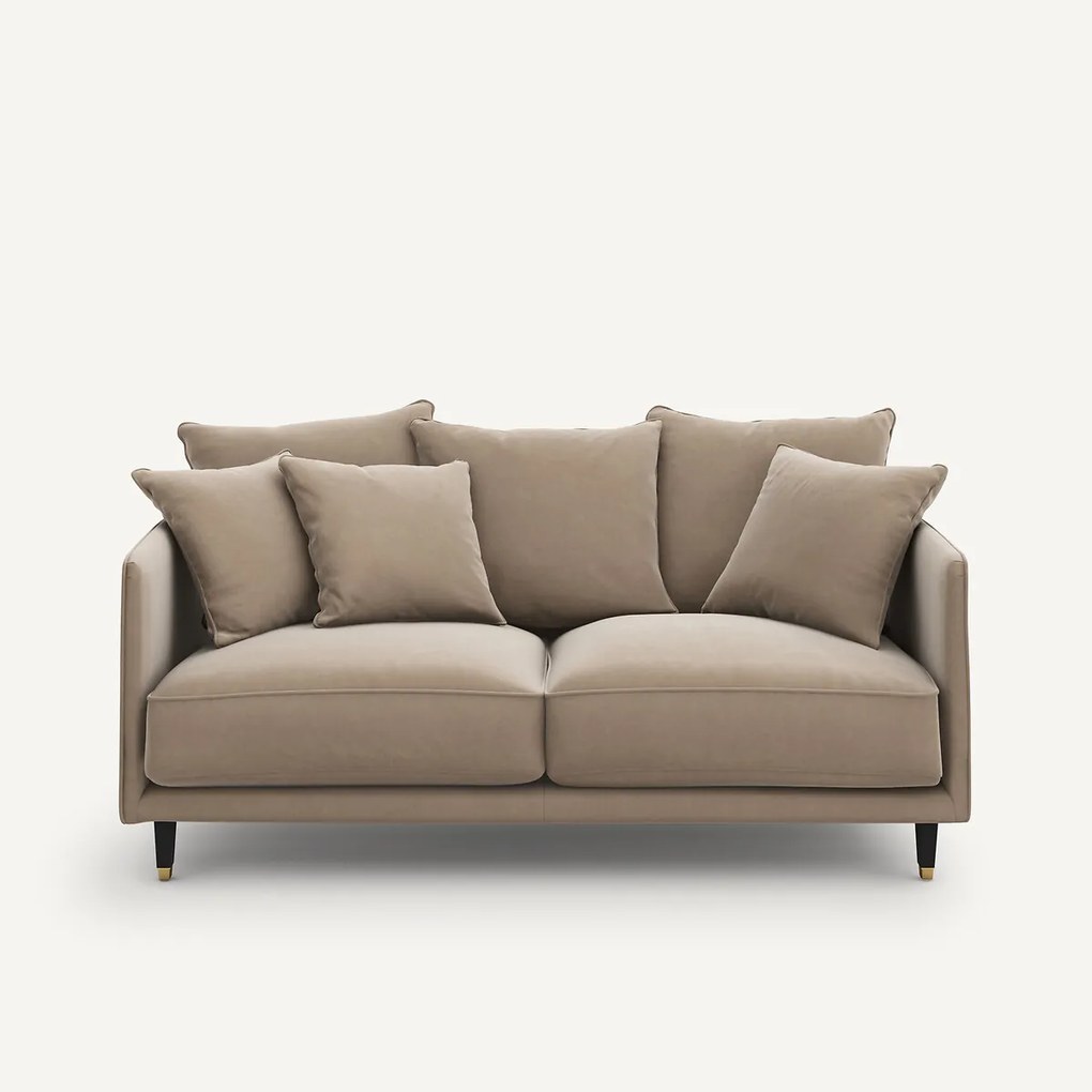 3-zits compacte fluwelen bank, Lazare