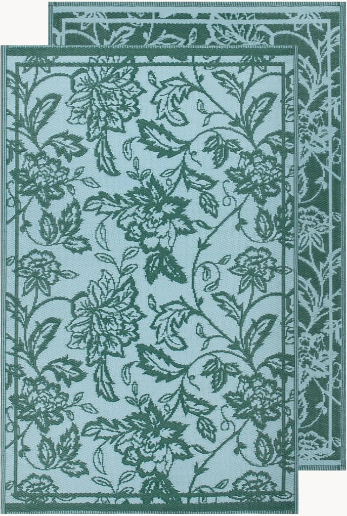 Omkeerbaar platgeweven outdoor jacquard vloerkleed Anemone