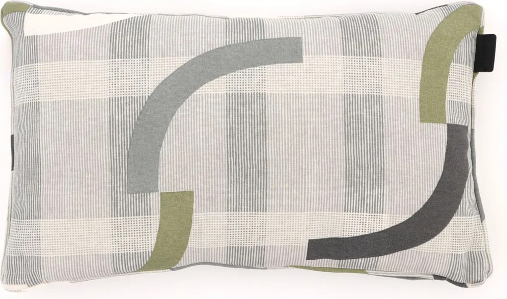 Sierkussen Tuin | Grijs-Antraciet/Groen  | Katoen/Polyester | Madison | 50x30cm | Kees Smit Tuinmeubelen