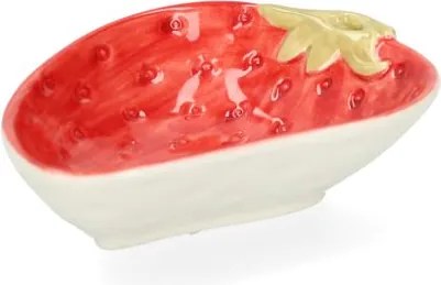 Schaaltje aardbei, steengoed, 13 x 10 x 3,5 cm
