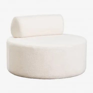 Naroa Schapenvacht Fauteuil Teddystof Wit - Sklum