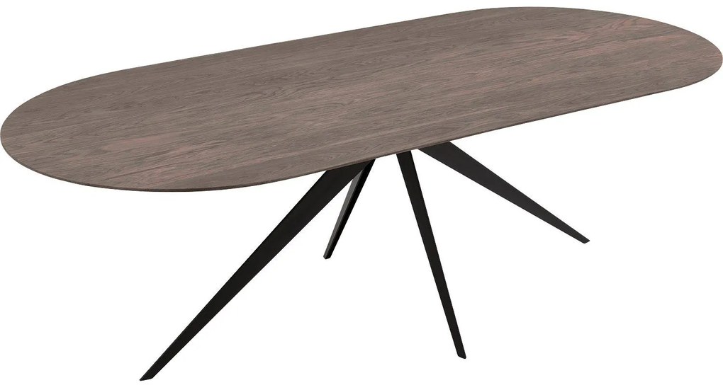 Goossens Excellent Eettafel Uniek, Semi rond 260 x 100 cm
